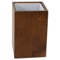 Brown and Square Bathroom Tumbler in Wood